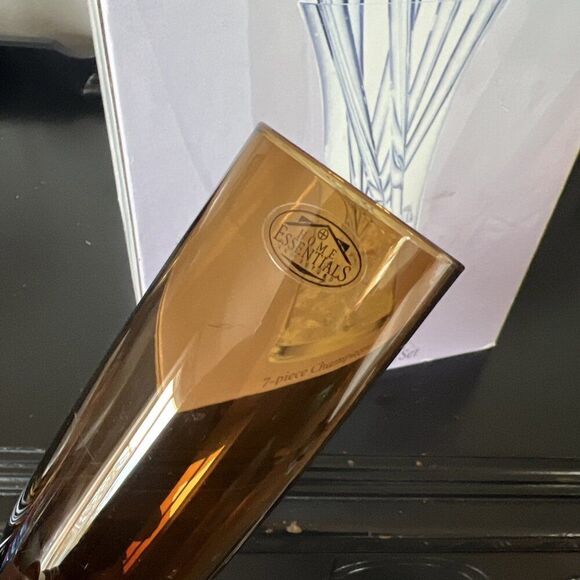 CHATEAU ORLEANS  CHAMPAGNE FLUTES  SET OF 6  17 1/4"  AND ICE BOUL CHILLER   NEW - Picture 4 of 8